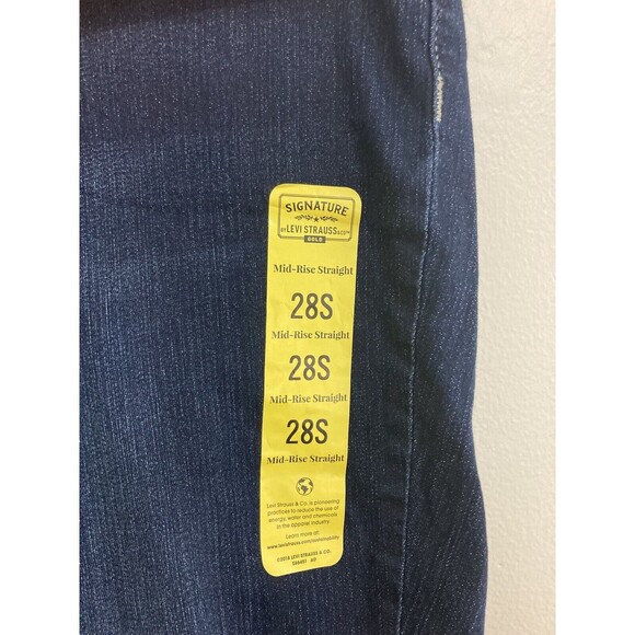 Levi Strauss Women Jeans 28S Mid Rise Straight Simple Stretch premium signature - Picture 4 of 11